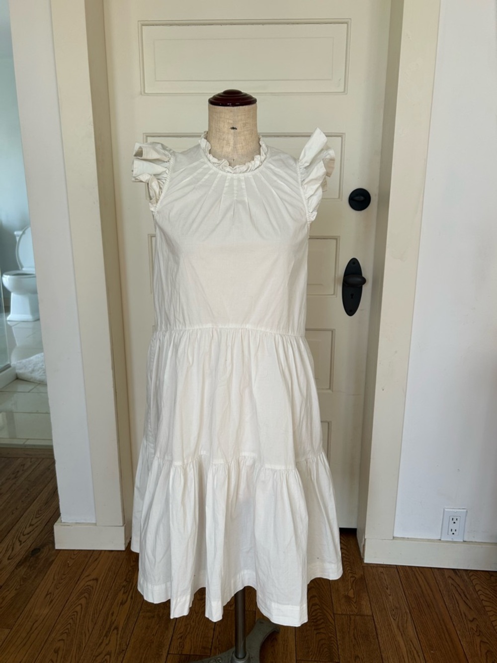 Sea New York Ivory Ruffled Cotton Dress 4